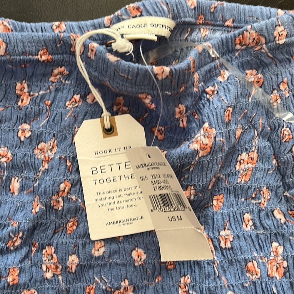 American Eagle Outfitters Blue and Pink Floral Top Bundle - Picture 2 of 5